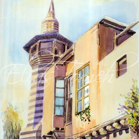 Minaret and windows-Damascus