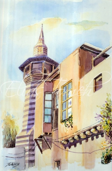 Minaret and windows-Damascus